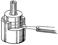 F62/1R Figure 46 Bevel Pinion shimming tool LET810