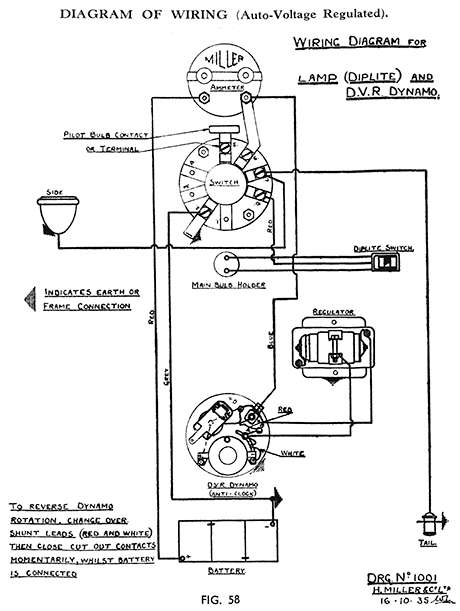 Fig 58 Diagram of wiring auto voltage regulated